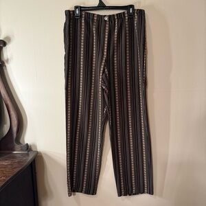 Striped Black and Brown Men's Pants